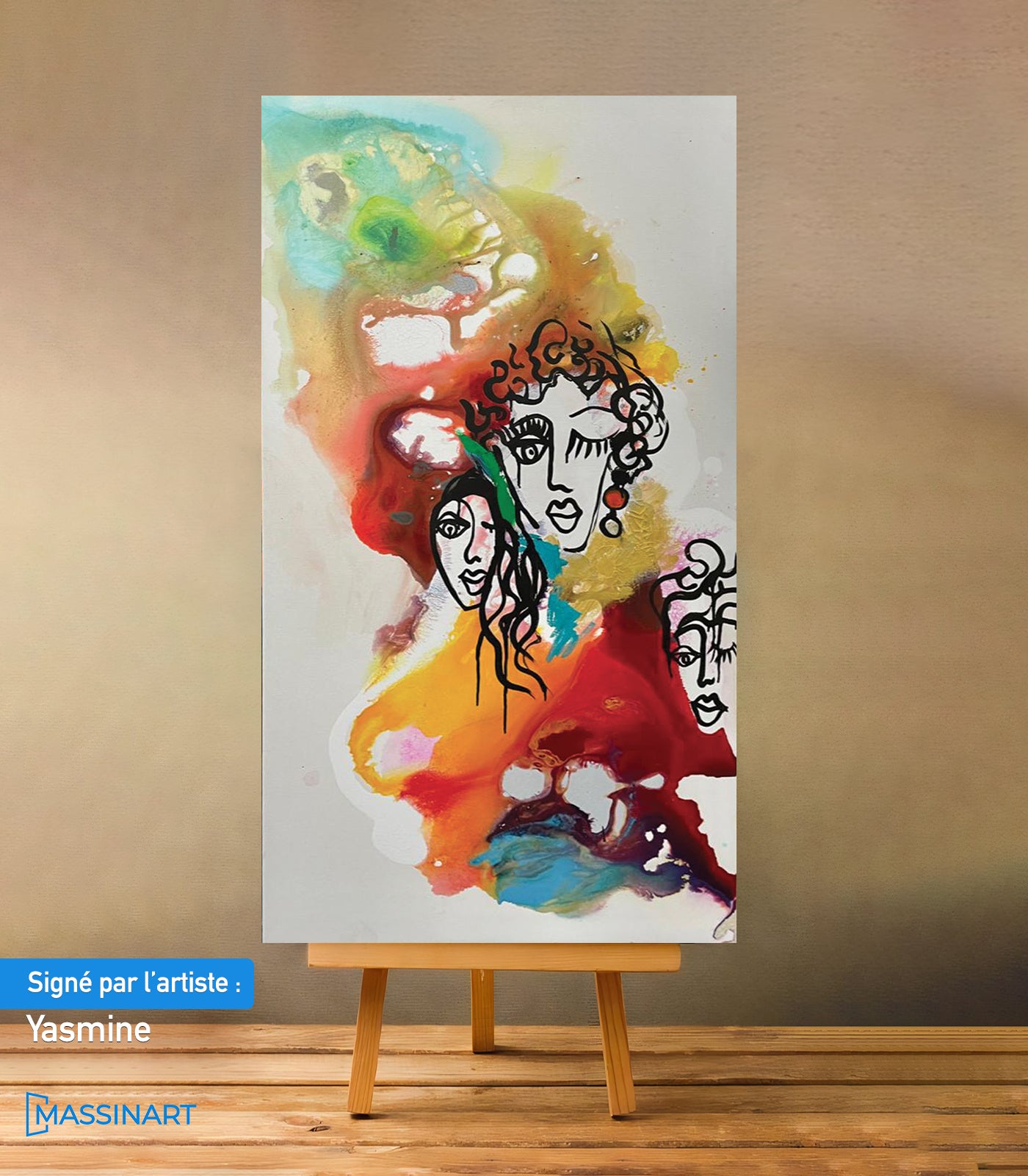 Les fofolles - signé par l'artiste Yasmine BNN.